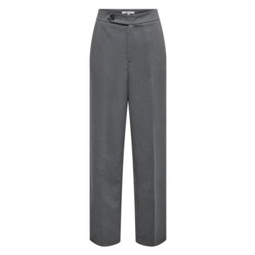 Mel Straight Broek Only , Gray , Dames