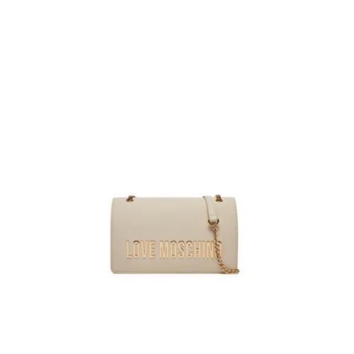 Ivory Tassen voor Stijlvolle Vrouwen Love Moschino , Beige , Dames