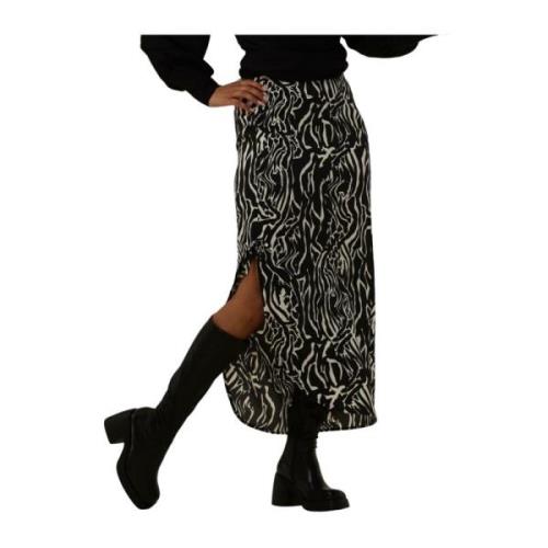 Zwarte Midi Rok Brayagz P Hw Gestuz , Black , Dames