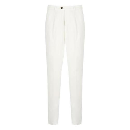 Witte Katoenen Broek met Zakken Brunello Cucinelli , White , Heren