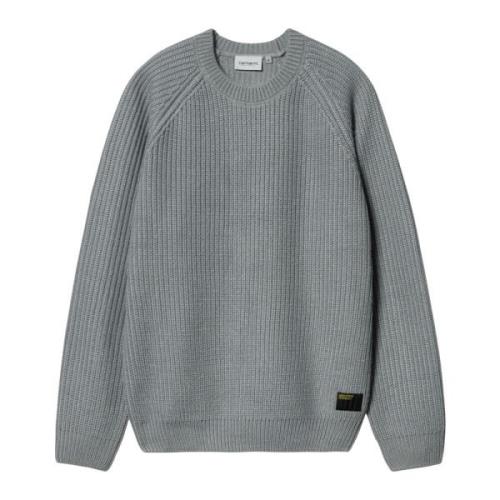 Grijze Wol Crewneck Trui Carhartt Wip , Gray , Heren