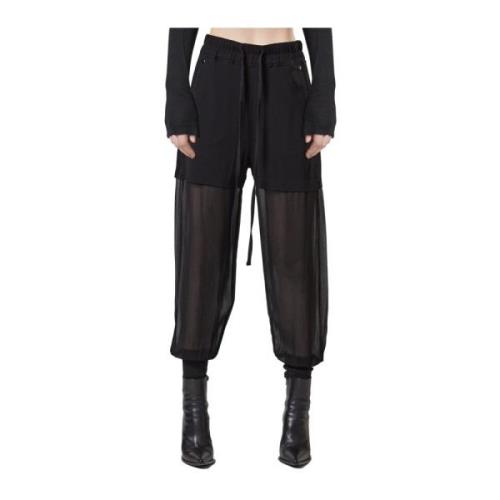 Doorschijnende Rayon Broek Thom Krom , Black , Dames