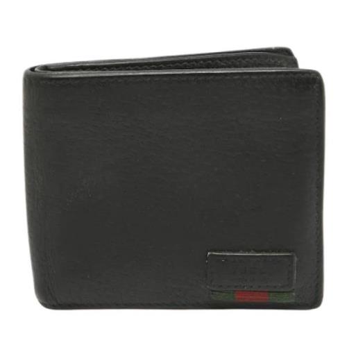 Pre-owned Leather wallets Gucci Vintage , Black , Heren