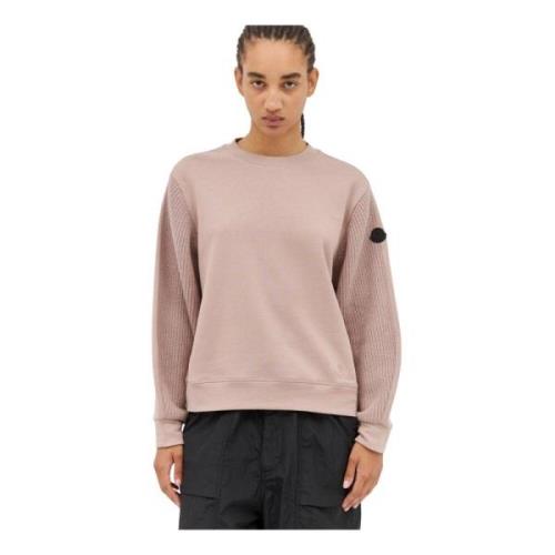 Wollen Panelen Crewneck Sweatshirt Moncler , Pink , Dames