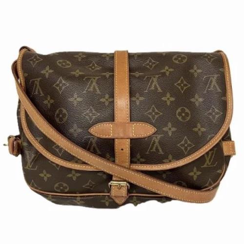 Pre-owned Canvas louis-vuitton-bags Louis Vuitton Vintage , Brown , Da...