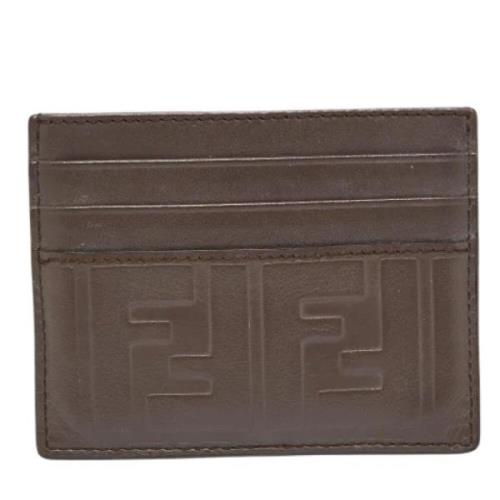 Pre-owned Leather wallets Fendi Vintage , Brown , Heren