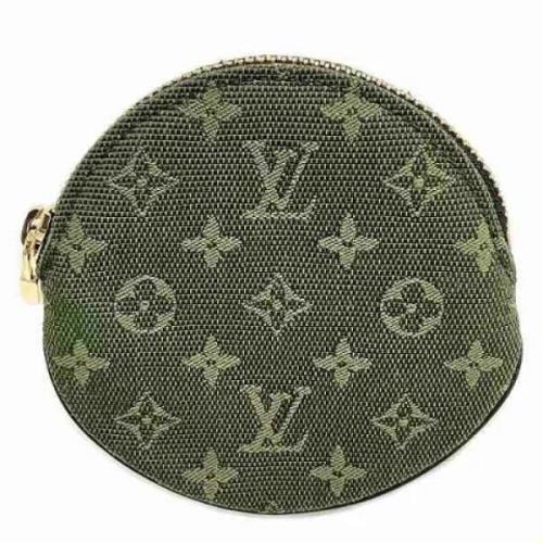 Pre-owned Canvas wallets Louis Vuitton Vintage , Green , Dames