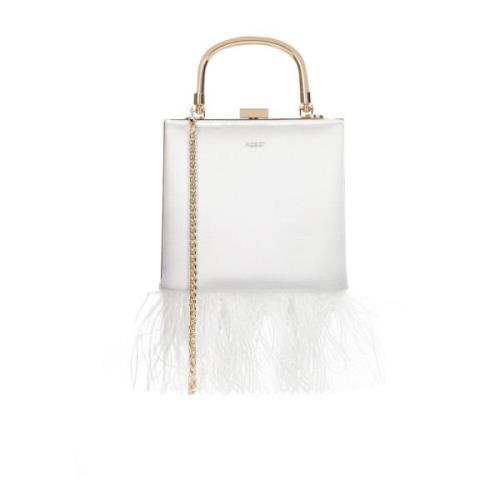 Witte veren box tas Kazar , White , Dames