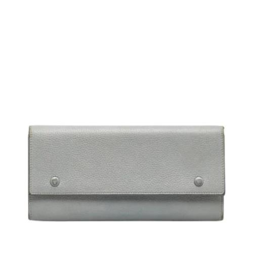 Pre-owned Leather wallets Celine Vintage , Gray , Dames