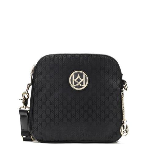 Dames zwarte messenger tas Kazar , Black , Dames