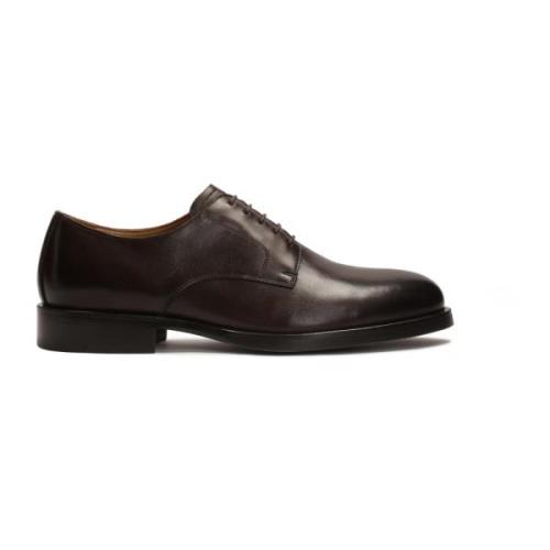 Elegante bruin lederen halfschoenen Kazar , Brown , Heren