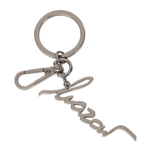 Zilveren sleutelhanger met ring en karabijnhaak Kazar , Gray , Dames