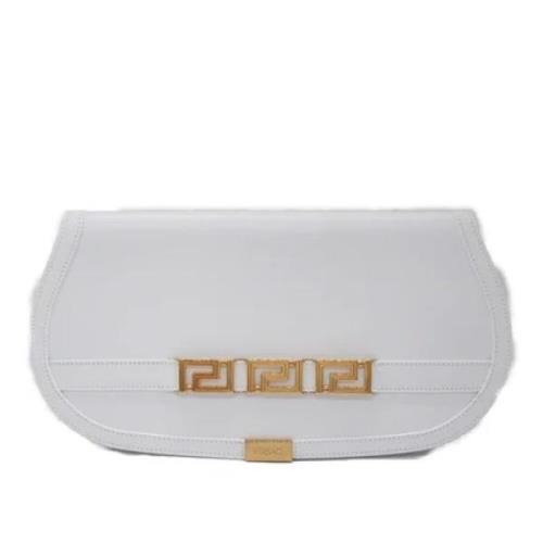 Pre-owned Leather clutches Versace Pre-owned , White , Dames