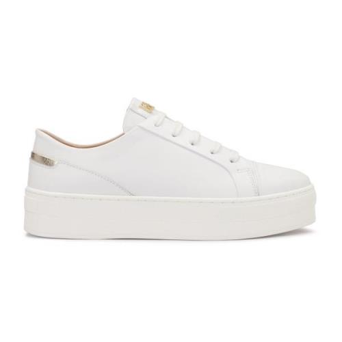 Leren sneakers met gouden elementen Kazar , White , Dames