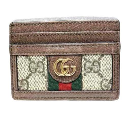 Pre-owned Leather wallets Gucci Vintage , Brown , Dames