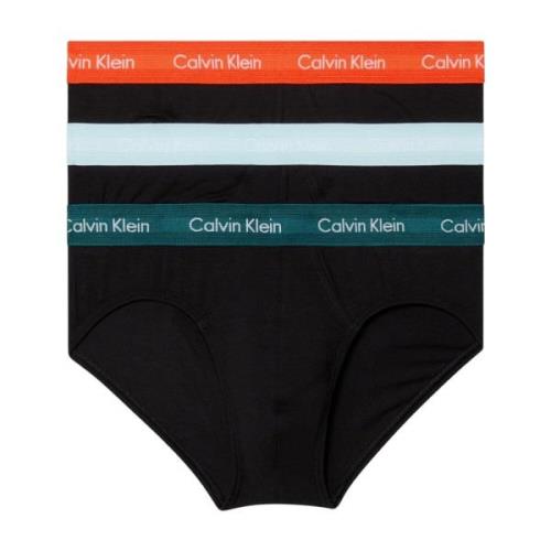 Zwart Bedrukt Heren Katoenen Ondergoed Calvin Klein , Black , Heren