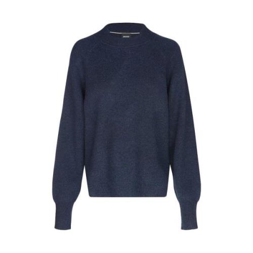 Fariola Pullover met Kraagdetail Hugo Boss , Blue , Dames