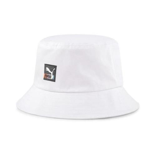 Wit Denim Prime Bucket Hat Puma , White , Unisex