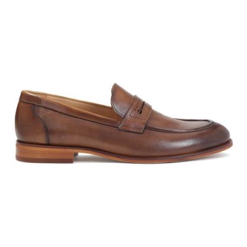 Heren instap smart casual suède loafers Kazar , Brown , Heren