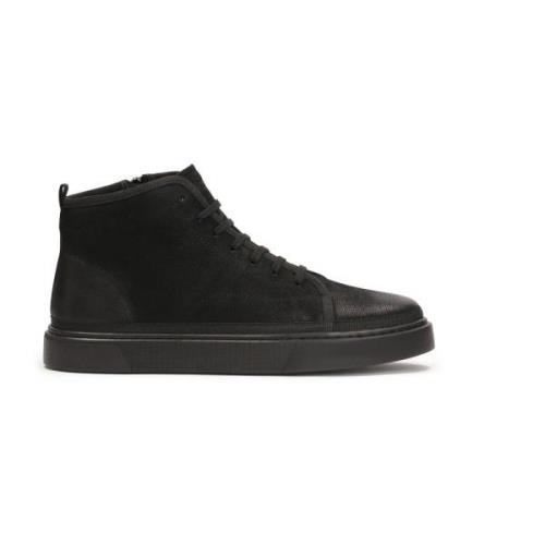 Zwarte sneakers met enkelhoog bovenwerk Kazar , Black , Heren