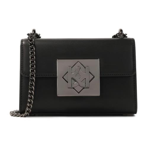 Kleine stijve tas met grote gesp Kazar , Black , Dames