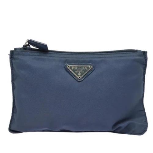 Pre-owned Fabric clutches Prada Vintage , Blue , Dames