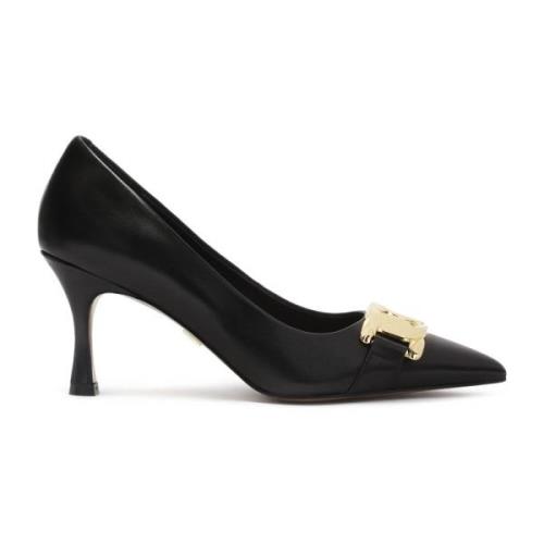 Tijdloze pumps met gouden decoratie op de neus Kazar , Black , Dames