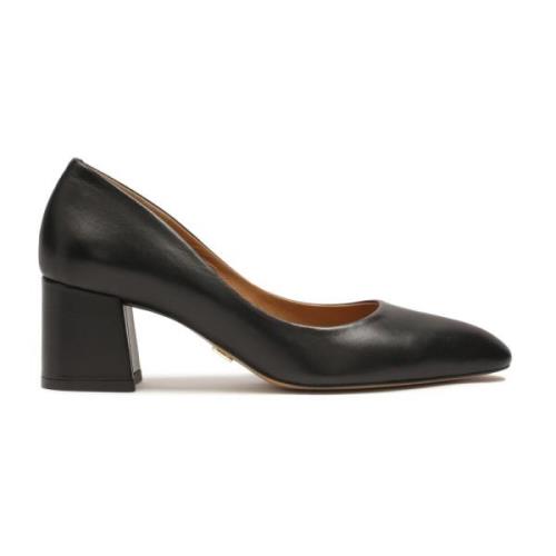 Klassieke zwarte pumps met een brede hak Kazar , Black , Dames