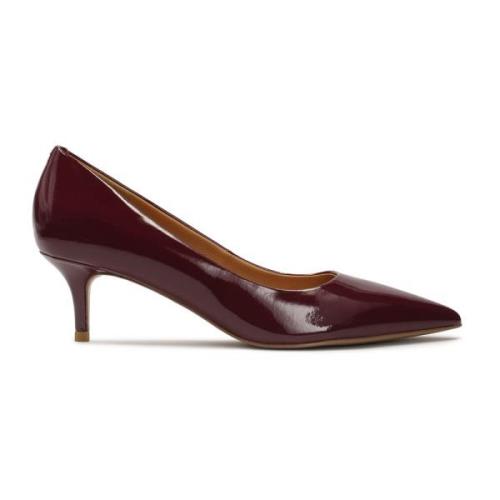 Maroon lage pumps in lakleer Kazar , Brown , Dames