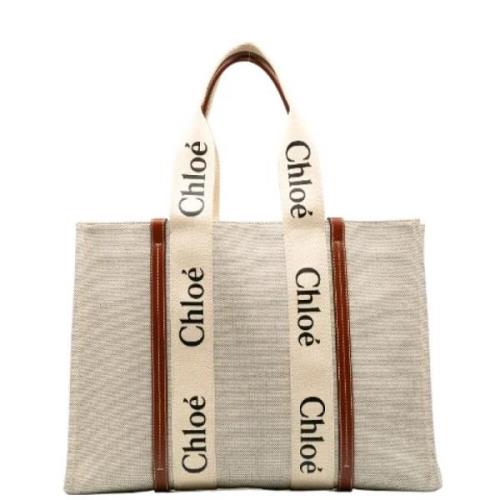 Pre-owned Canvas handbags Chloé Pre-owned , White , Dames