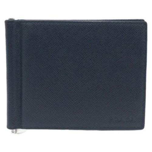 Pre-owned Leather wallets Prada Vintage , Black , Heren