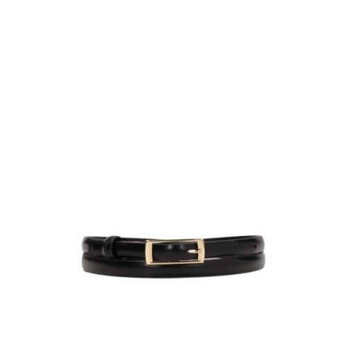 Smalle leren riem Kazar , Black , Dames