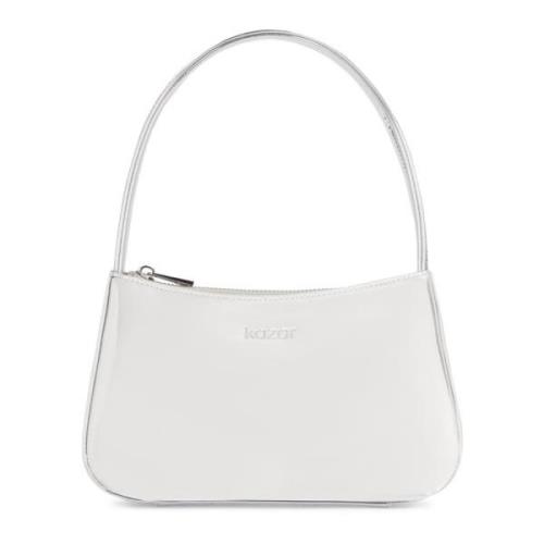 Zilveren leren baguette handtas Kazar , Gray , Dames