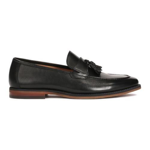 Loafers van natuurlijk leer met kwastjes Kazar , Black , Heren