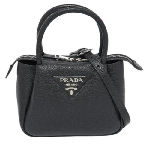 Pre-owned Leather pouches Prada Vintage , Black , Dames