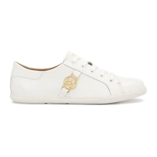 Witte leren sneakers versierd met een monogram Kazar , White , Dames