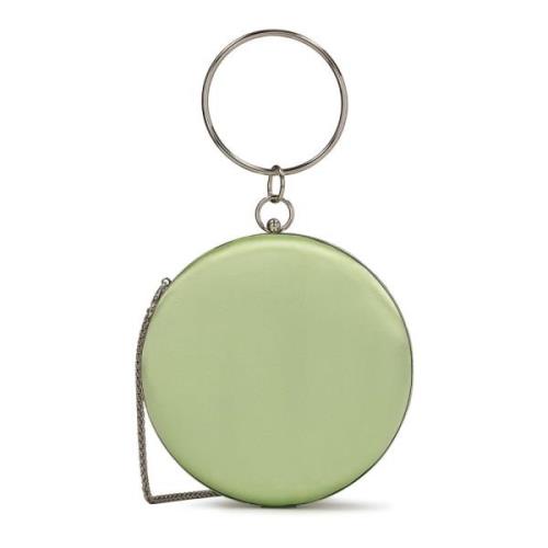 Ronde tas met metalen handgreep Kazar , Green , Dames