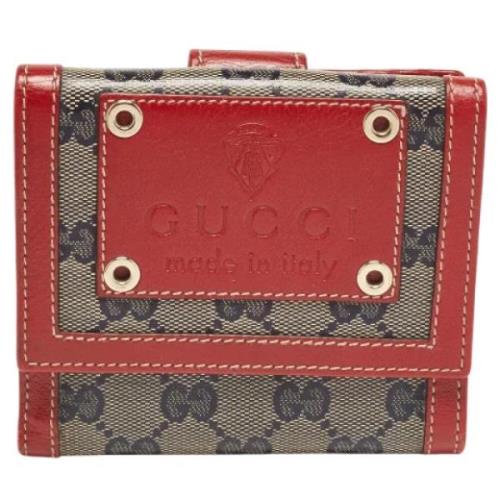 Pre-owned Coated canvas wallets Gucci Vintage , Red , Dames