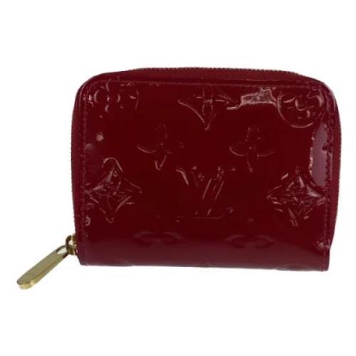 Pre-owned Leather wallets Louis Vuitton Vintage , Red , Dames