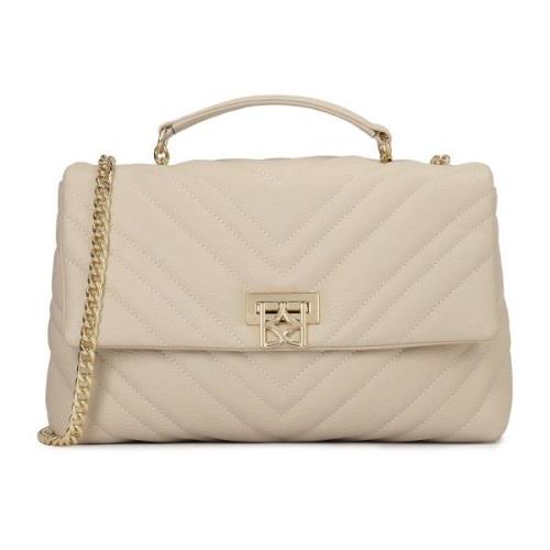 Gewatteerde tas met klep Kazar , Beige , Dames