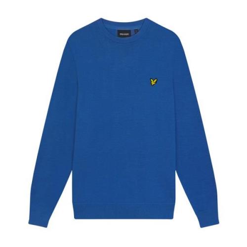 Katoenen Ronde Hals Trui Lyle & Scott , Blue , Heren