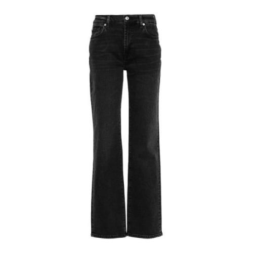 Zwarte Denim Jeans Klassiek Ontwerp 7 For All Mankind , Black , Dames