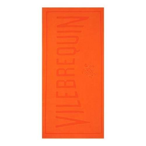 Effen abrikoos oranje strandhanddoek Vilebrequin , Orange , Dames