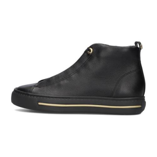 Zwarte Hoge Sneakers Stijlvol Model Paul Green , Black , Dames