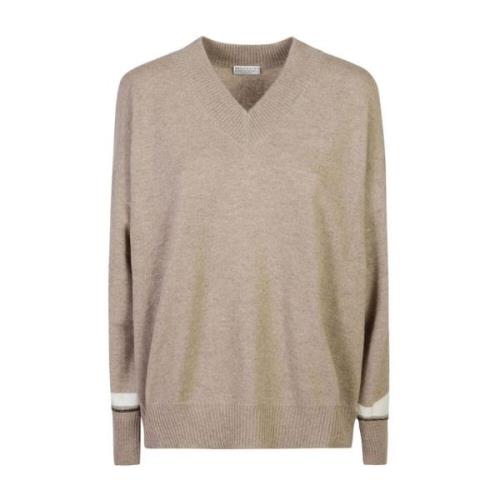 Bruine Sweatshirt Aw24 Dameskleding Brunello Cucinelli , Brown , Dames