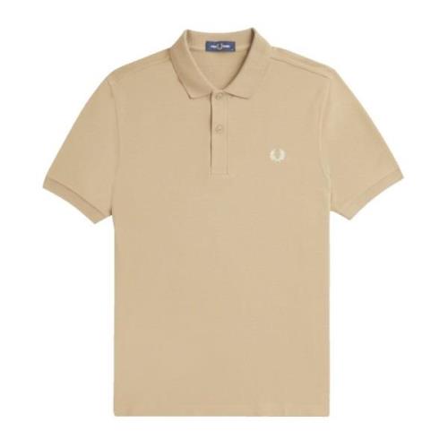 Slim Fit Plain Polo Silver Blue Fred Perry , Beige , Heren