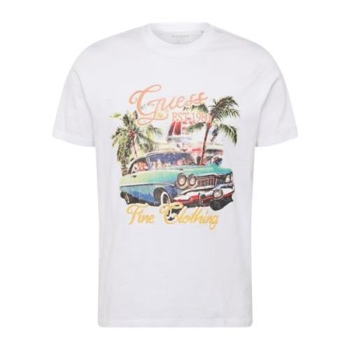 Gedrukt Regular T-shirt - Wit Guess , White , Heren