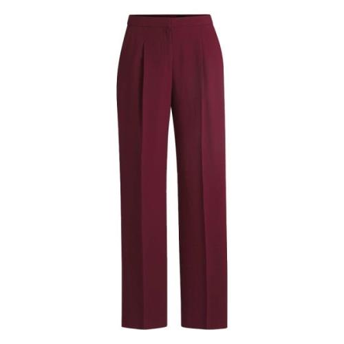 Wijde Wollen Broek Hugo Boss , Red , Dames