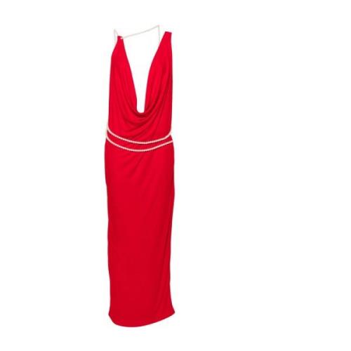 Rode Jurken voor Vrouwen Moschino , Red , Dames