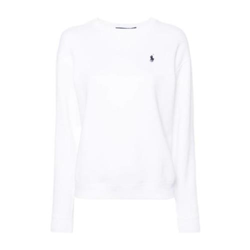 Lange Mouw Sweatshirt Ralph Lauren , White , Dames